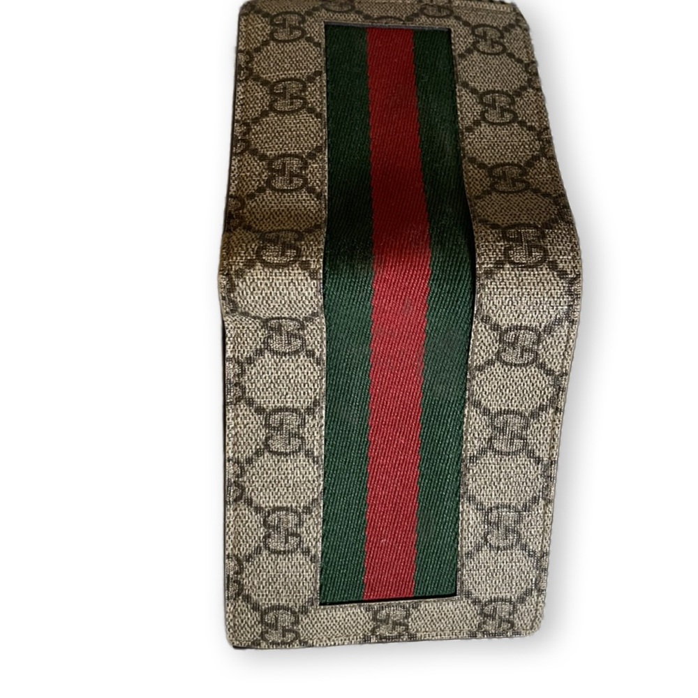 Gucci - GG Supreme Web Brown Bifold Wallet | Men’s - Coated Canvas - Picture 4 of 17
